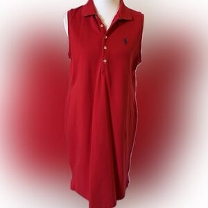 Polo Ralph Lauren Red Sleeveless Polo Dress